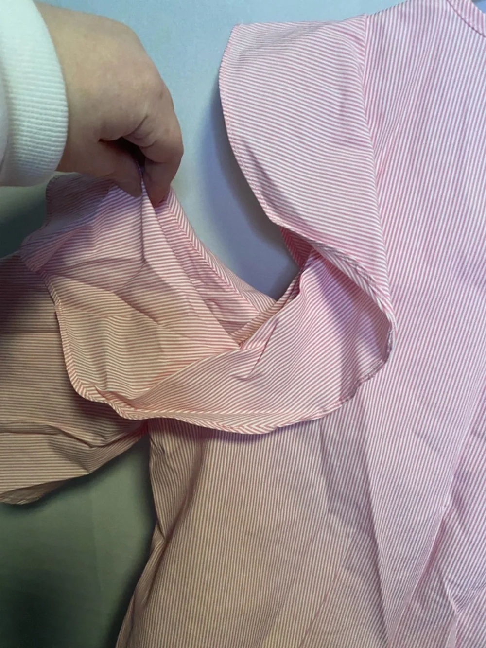 Lucy Paris Pink Ruffle Cold-Shoulder Blouse - Picture 8 of 8